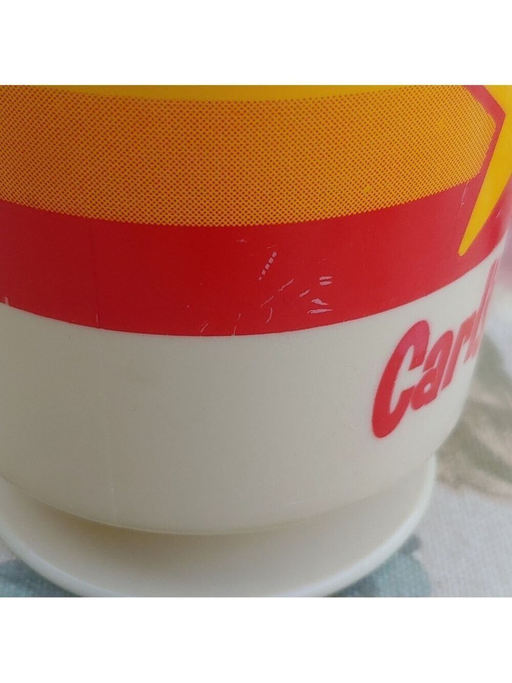 Carl's Jr Vintage Collectible Plastic Drinking Cup with Yellow Superstar Design - Picture 13 of 15